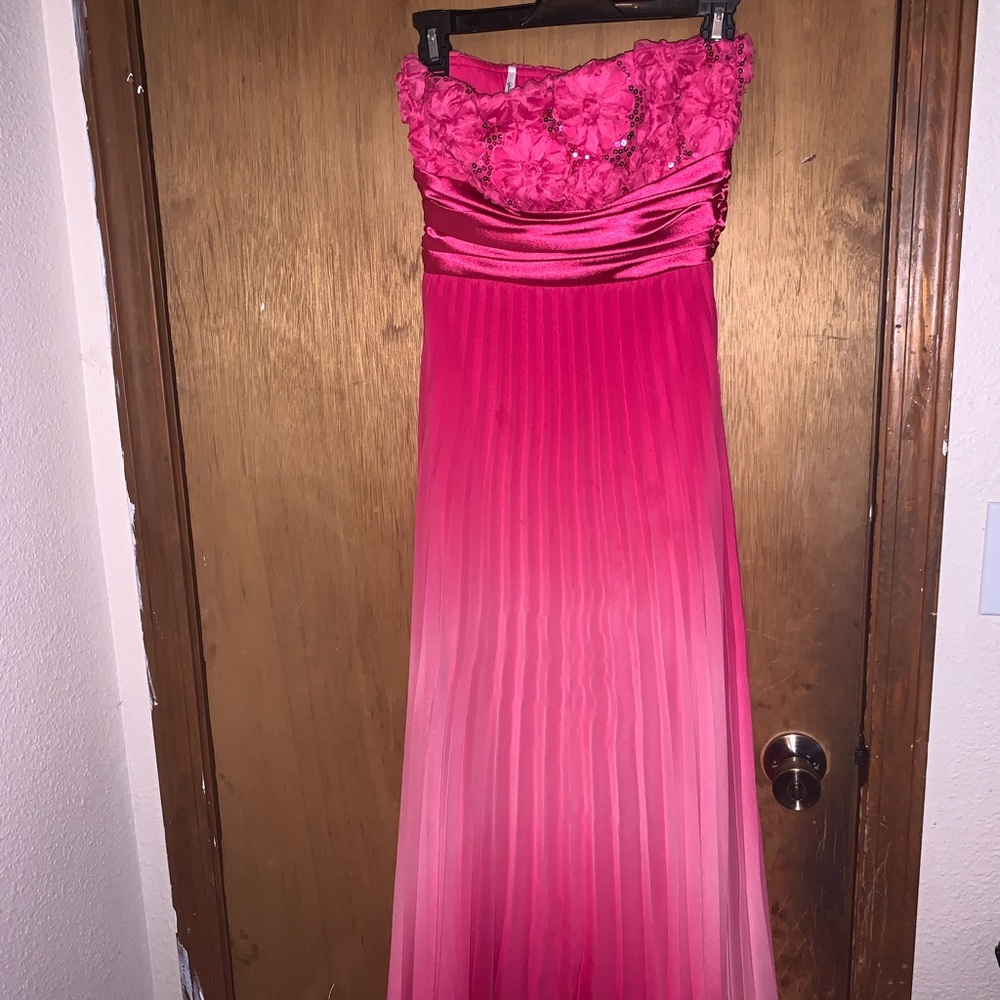 Strapless Ombré Pink Dress